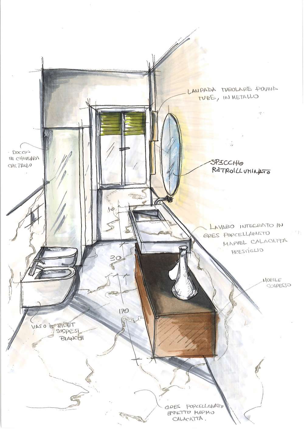 SCHIZZO PROGETTUALE BAGNO 2