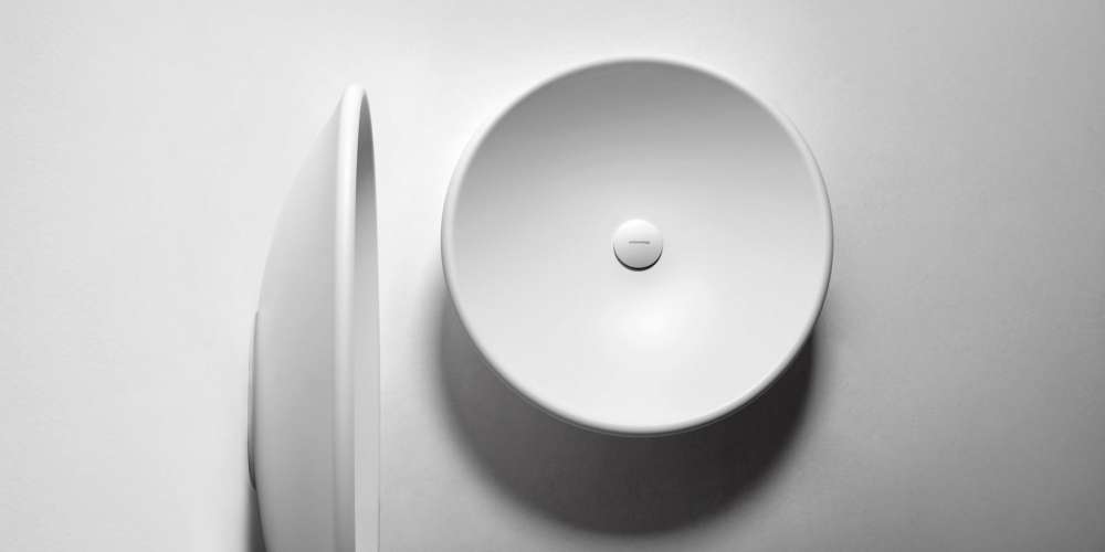 Lavabo da appoggio rotondo Rim, by Antonio Lupi.