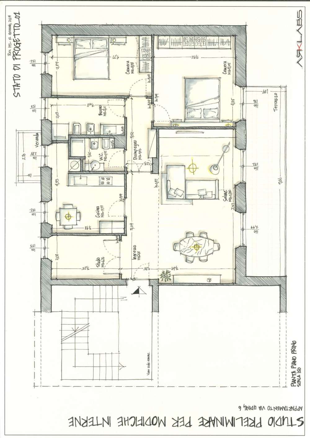 Idea progettuale, pianta architettonica